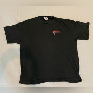 VTG ATLANTA FALCONS football NFL black embroidered men’s T-shirt | 3XL